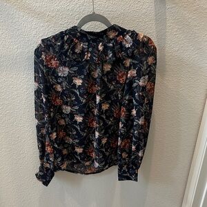 Floral Navy Blouse